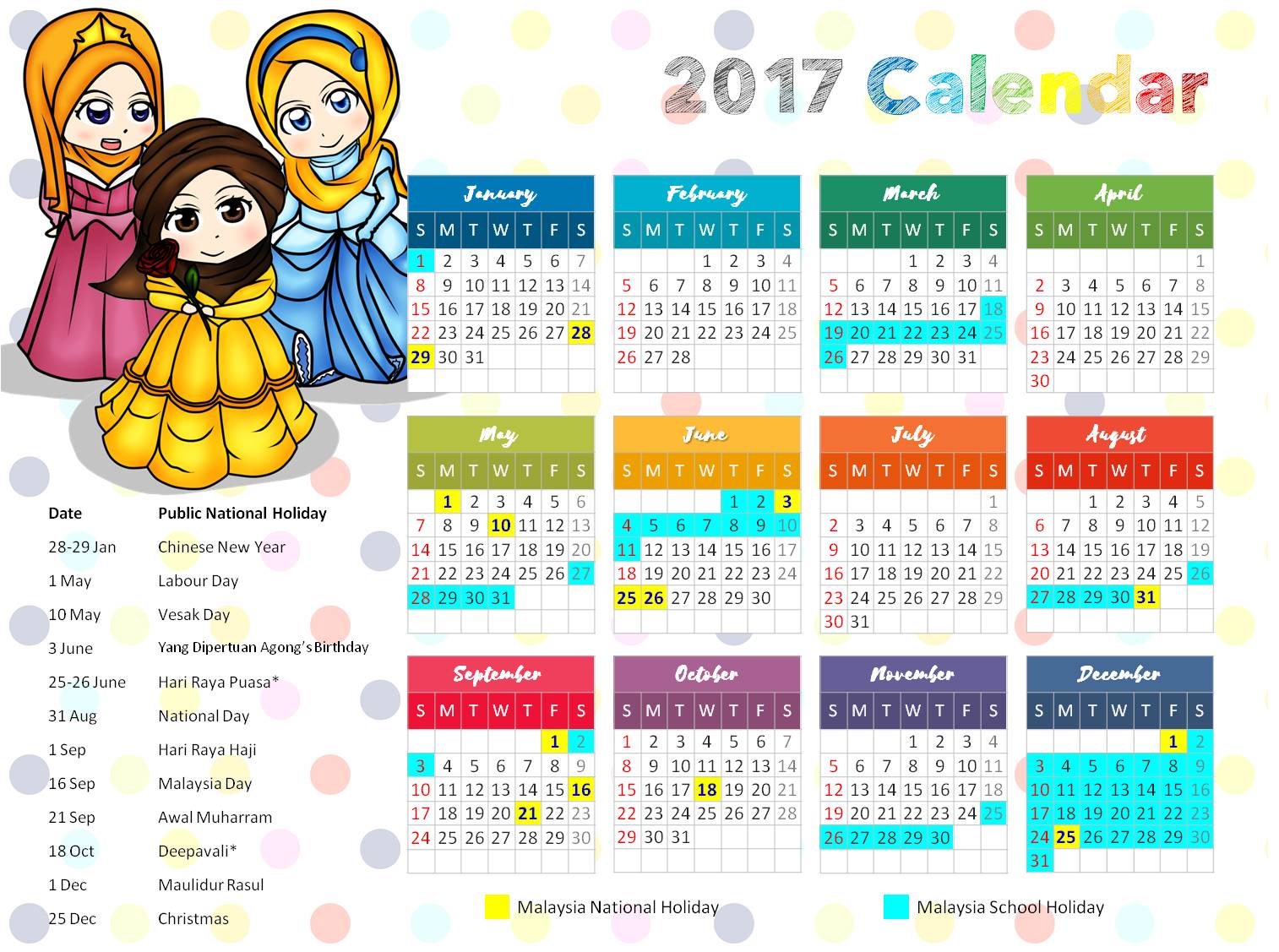 FREE 2017 Little Muslimah Calendar Islamic Homeschooling Worksheets FREE 2017 Little Muslimah Calendar Islamic Homeschooling Worksheets
