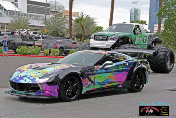 Custom Corvette on display at the 2016 SEMA event in Las Vegas. Custom Corvette on display at the 2016 SEMA event in Las Vegas.
