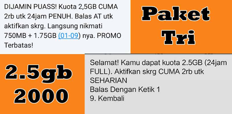 Paket Tri 2.5gb 2000 Tidak Bisa ? Ini Dia Solusinya Paket Tri 2.5gb 2000 Tidak Bisa ? Ini Dia Solusinya