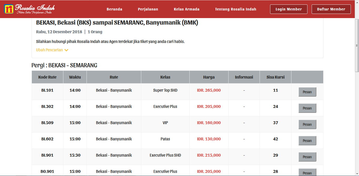 #SabtuNgebus: Pengalaman Beli Tiket Bus Rosalia Indah Secara Online