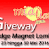 Cepat Join Giveaway Fridge Magnet Lombok Sebelum 11.59 Malam Ini