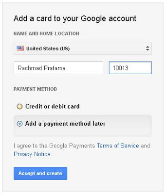 Cara membuat google wallet - pilih metode pembayaran Cara membuat google wallet - pilih metode pembayaran