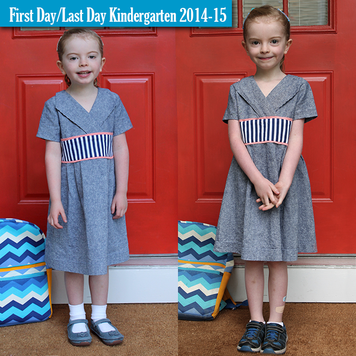 Get tips how to best create a side-by-side comparison picture from the first and last days of school! | The Inspired Wren