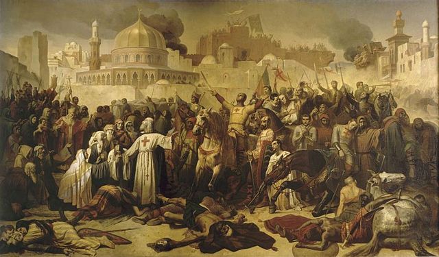 Pintura Conquista de Jerusalén 1099 en la primera cruzada Obra de Émile Signol