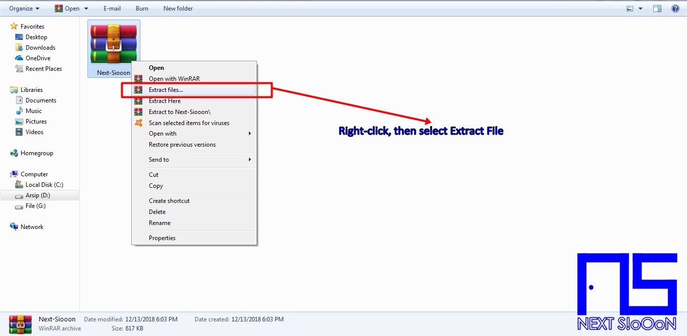 How to Extract Open File Rar ZIP using Winrar Software on PCLaptop