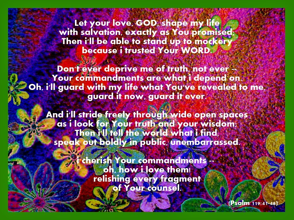 Ad For GOD One Message At A Time PSALM 119 The MESSAGE Translation