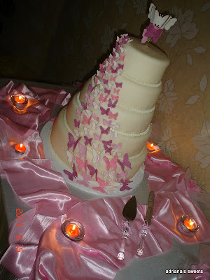tort de nunta cu fluturi ,wedding cake with butterflies