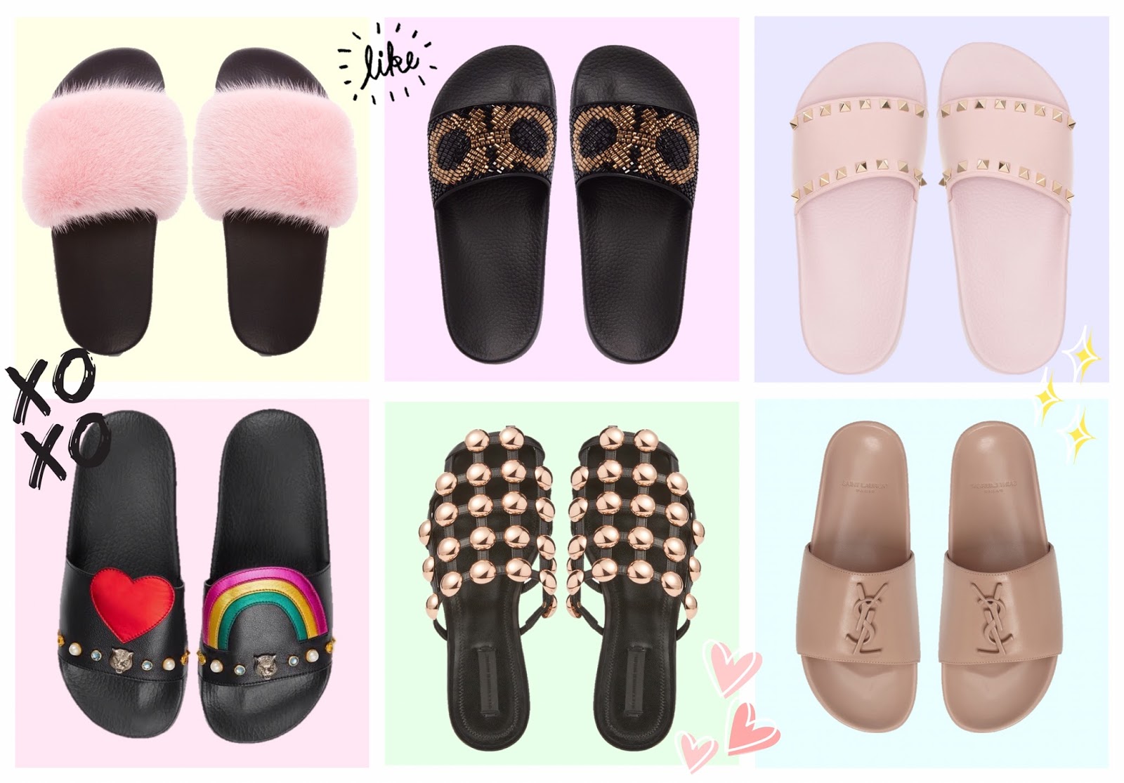 designer slide sandals