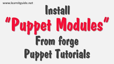 Install Puppet Modules from forge - Puppet tutorials