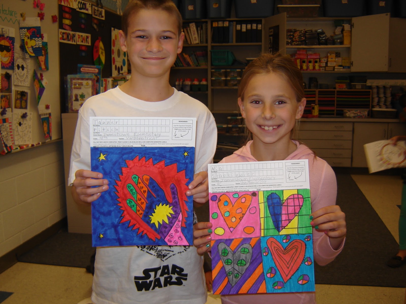 Jamestown Elementary Art Blog: 4th grade Square 1 Art!