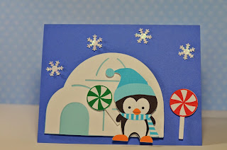 Penguin Winter Candyland Baptism Invitations