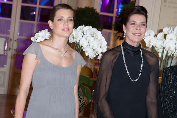 Princess Caroline, Princess Stephanie, Charlotte Casiraghi attend Gala Dinner at Hotel Hermitage