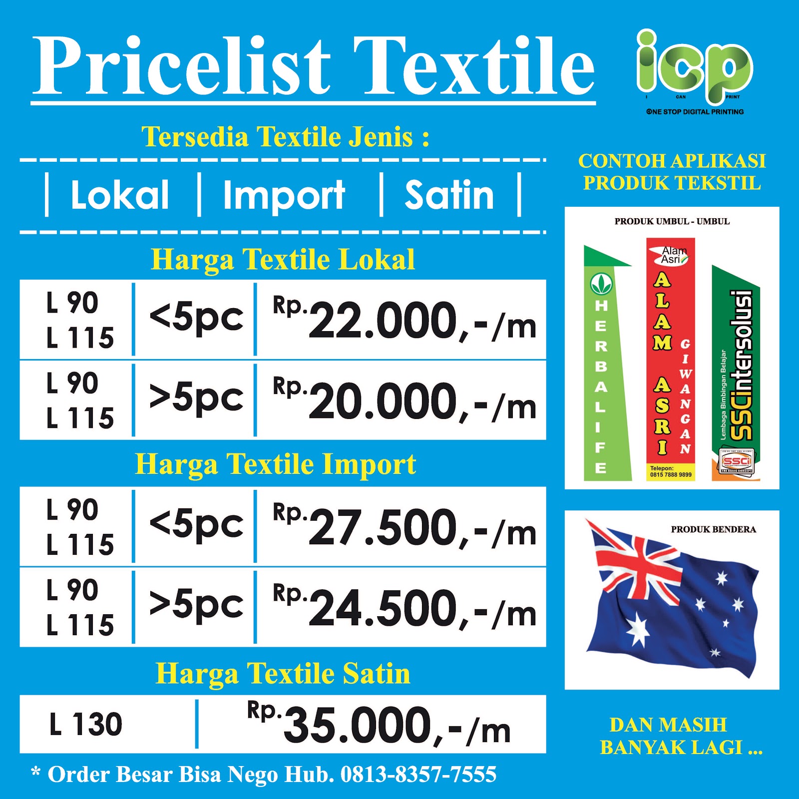 Harga Cetak Poster Ukuran 1 Meter Sehari Jadi