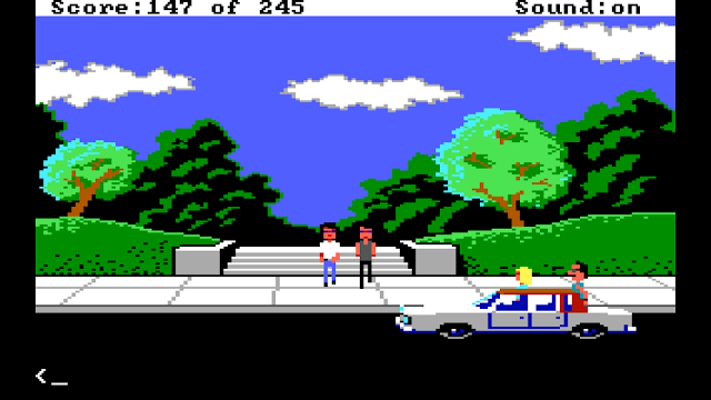 Screenshot from Police Quest 1 EGA version