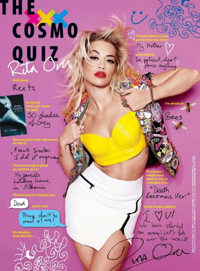 Rita Ora goes glamorous for Cosmopolitan Middle East's February 2015 edition