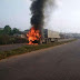 Angry mob set truck ablaze for crushing man, two (2) school children to death