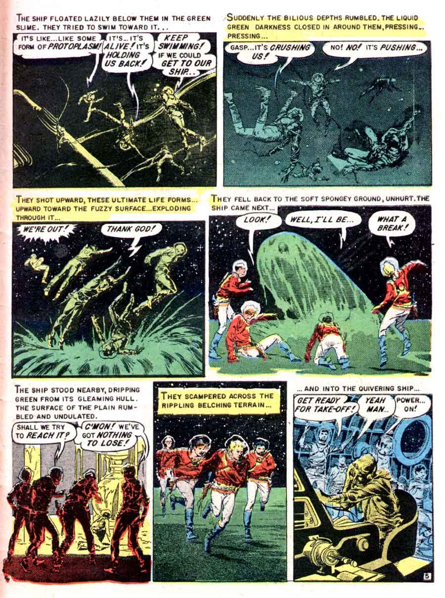 Weird Science-Fantasy v1 #24 ec comic book page art by Al Williamson