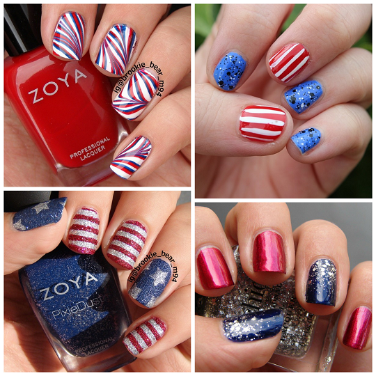 12 Red, White & Blue 4th of July Nails