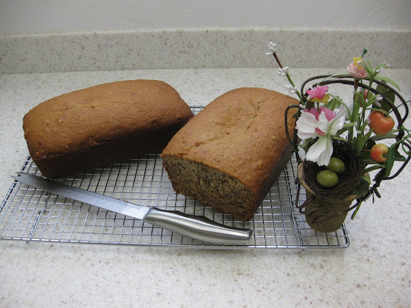 Warm banana bread, fresh from the oven