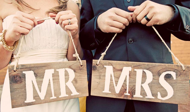 mr and mrs wooden sign