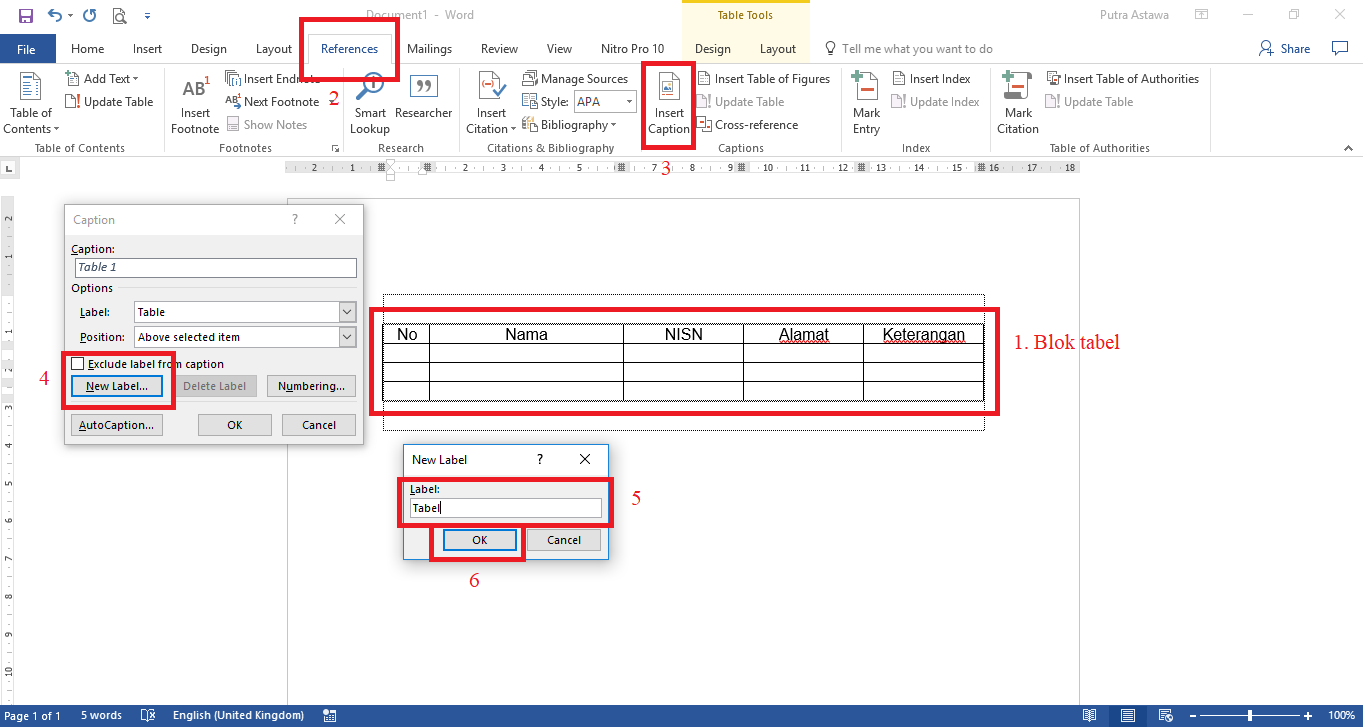 Cara Baru Membuat Daftar Tabel Otomatis di Word - GATRAGURU