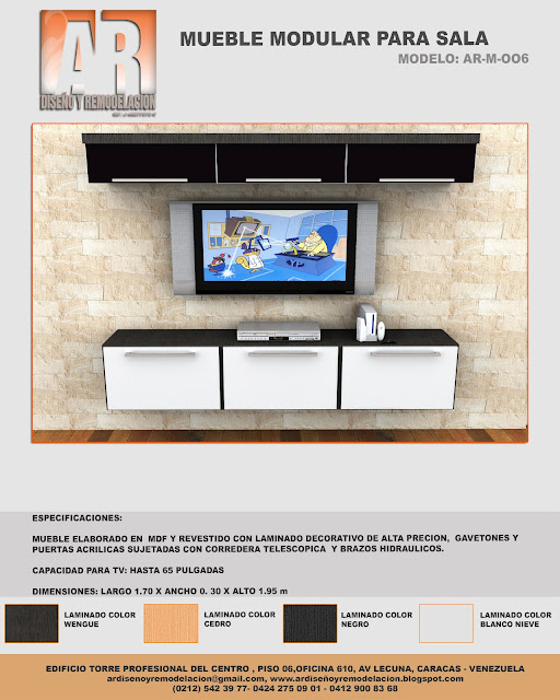 AR DISEÑO Y REMODELACIÓN: MUEBLES MODULARES PARA SALA