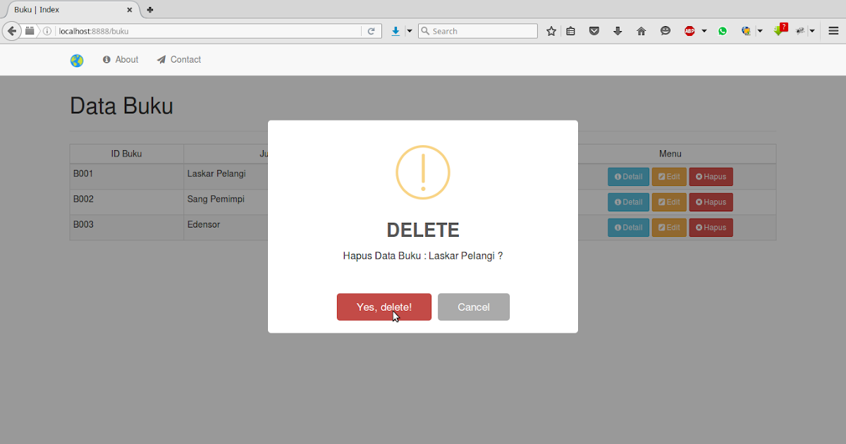 Alert Delete pada Laravel dengan SweetAlert2