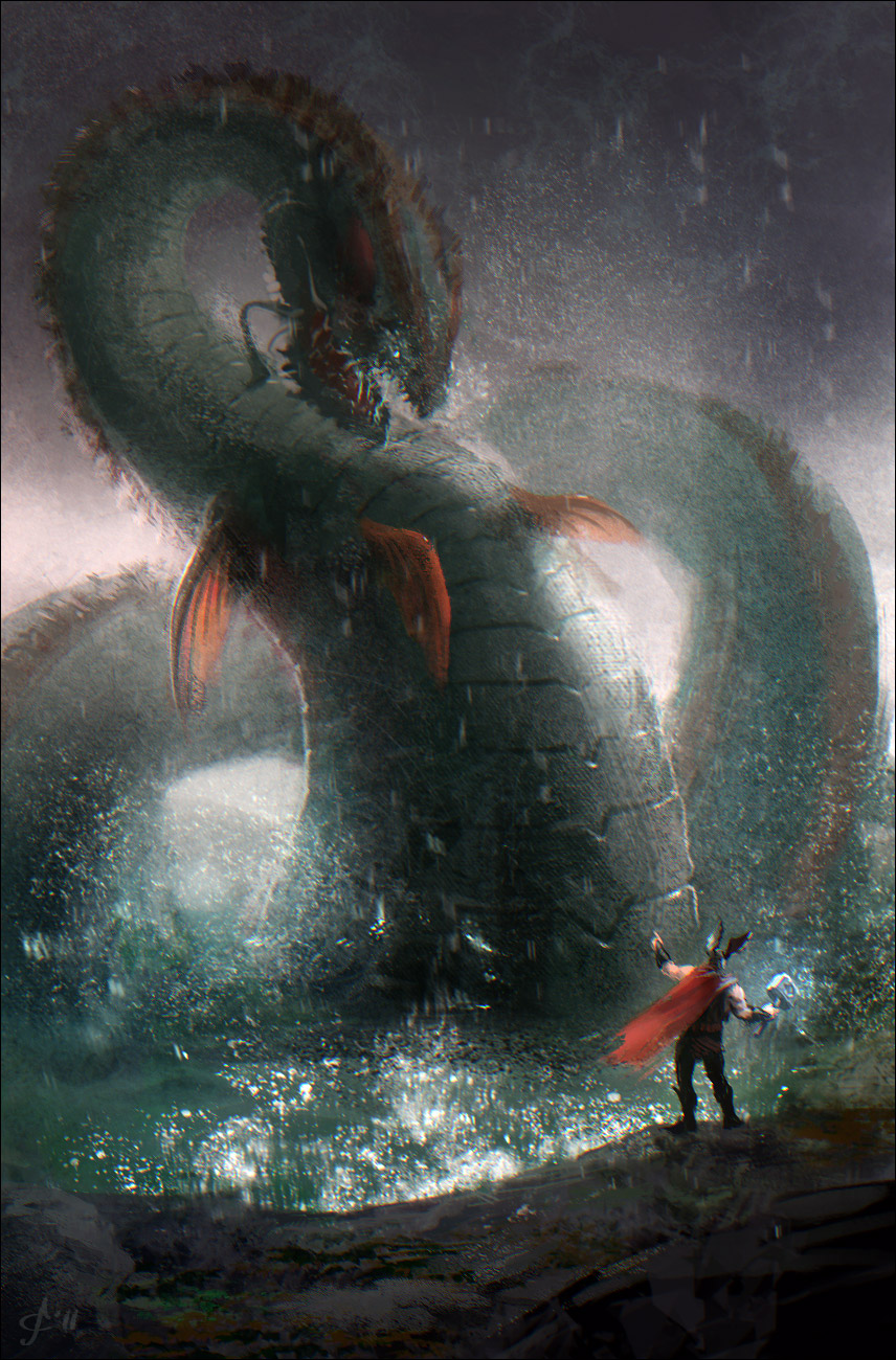 [God Concept] Jormungandr, The Midgard Serpent : Smite
