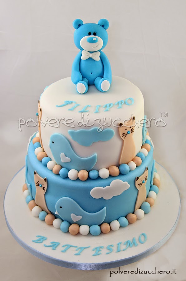 battesimo cake design torta decorata polvere di zucchero vendita torta