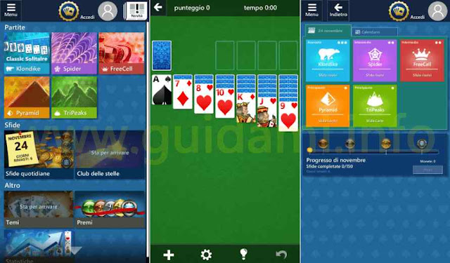 Microsoft Solitaire Collection per Android, iPhone, Windows Phone