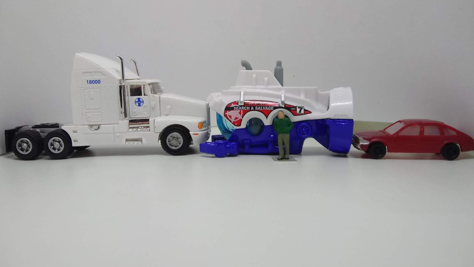 Toy Car Scale Comparison. Matchbox "Ocean Works" 5Pack Vehicles Deep Diver, Ground Breaker