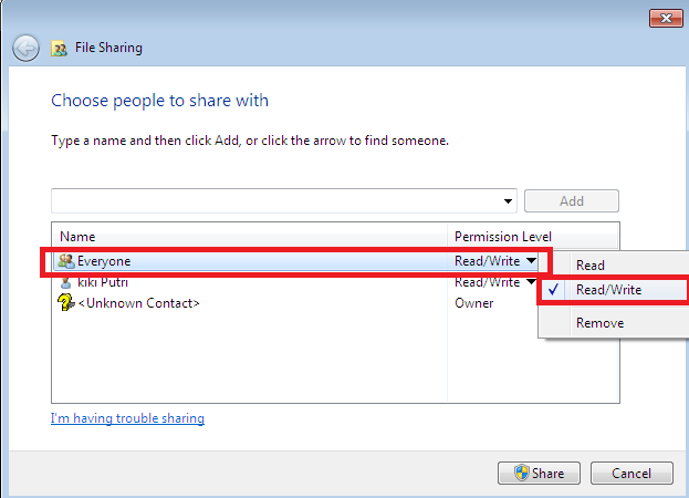 File sharing перевод