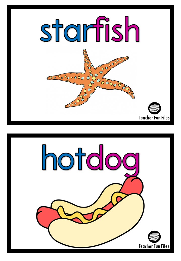 Teacher Fun Files Compound Words Flashcards