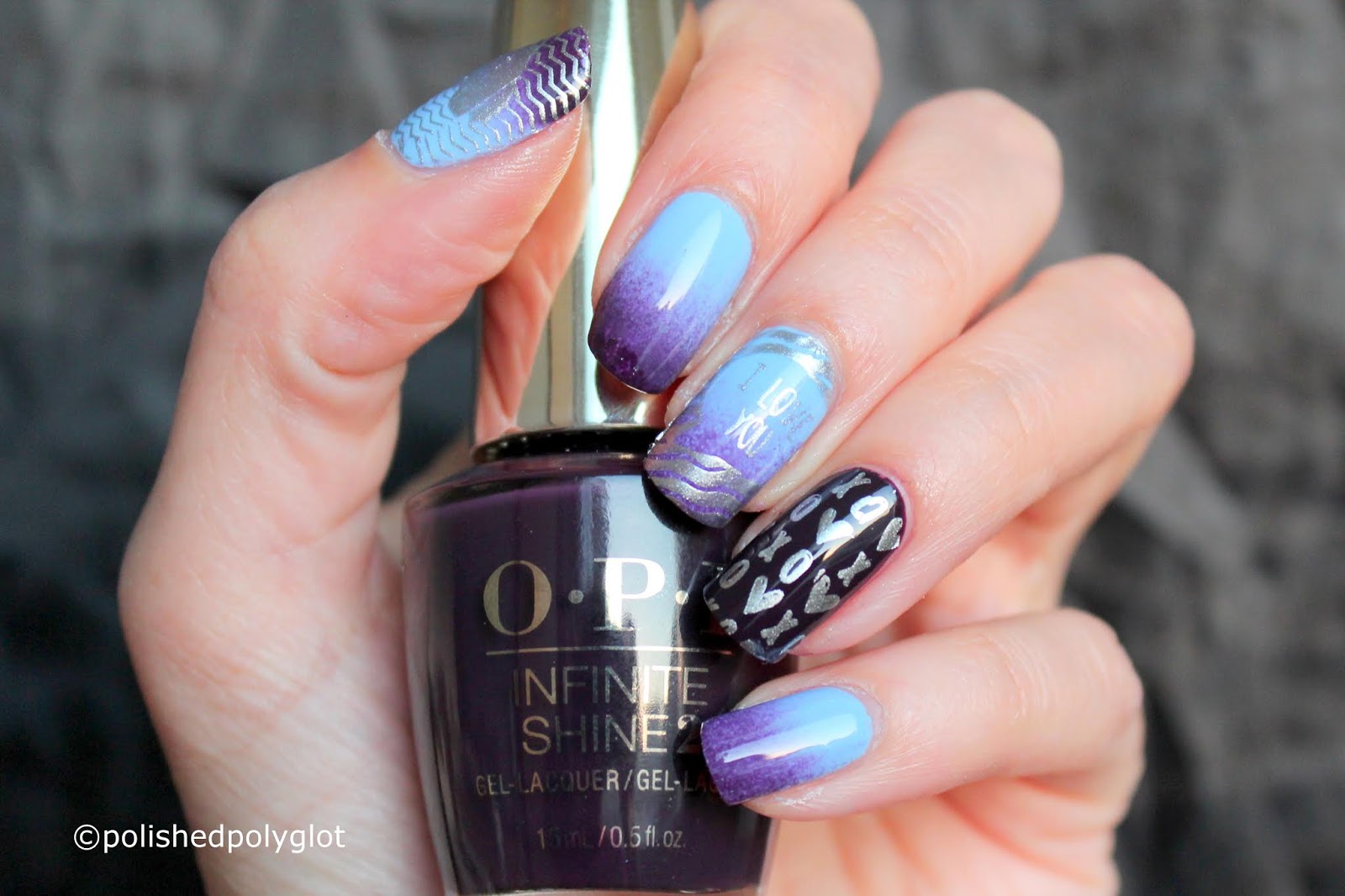Blue and Plum Fall Nail Art - wide 4