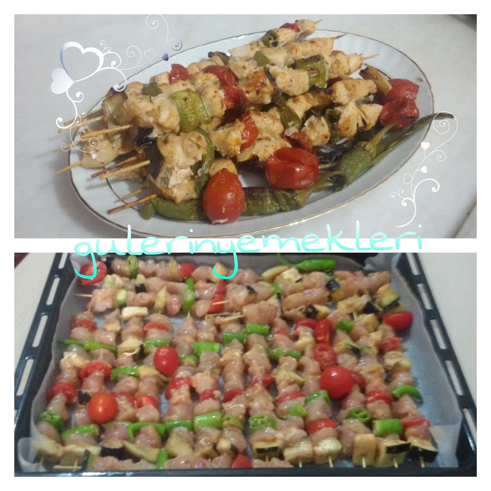 GÜLERİN YEMEKLERİ Fırında Tavuk Çöp Şiş Tarifi