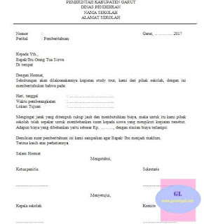 Contoh Surat Edaran Sekolah Tentang Pelaksanaan Study Tour