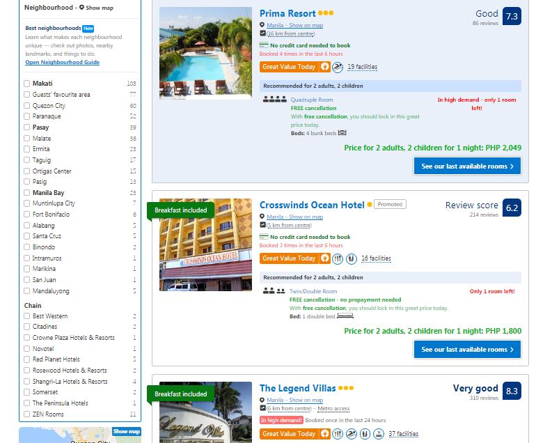 I think I have to say this... Booking at BOOKING dot COM