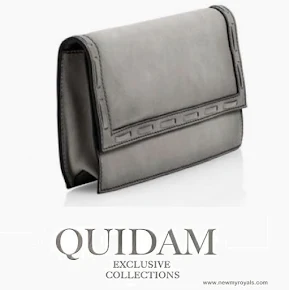 Crown Princess Mary Style Quidam Alligator Clutch grey