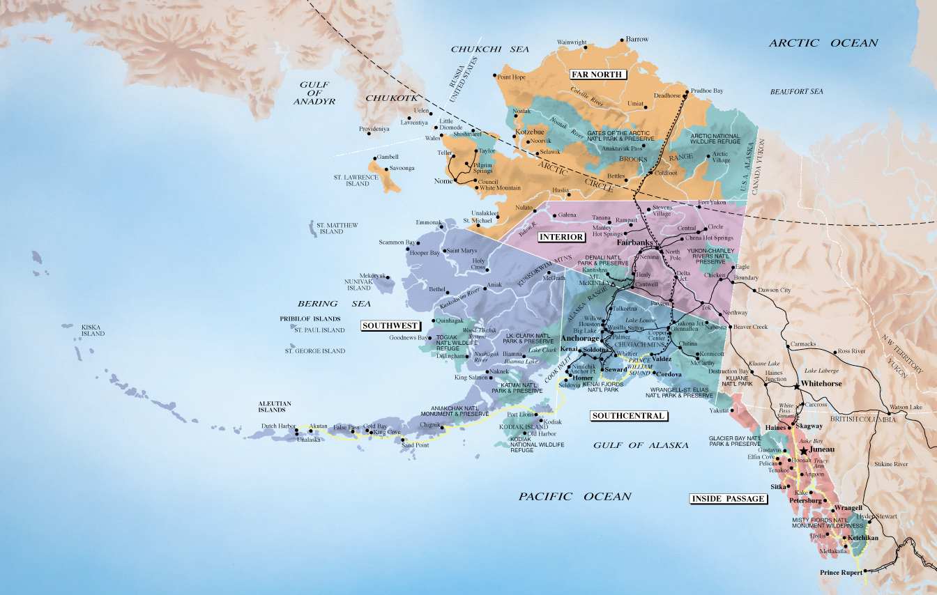 alaska map map state