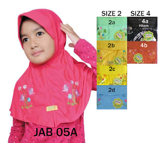 Jilbab Anak Delima Jab 05A Size 2-4