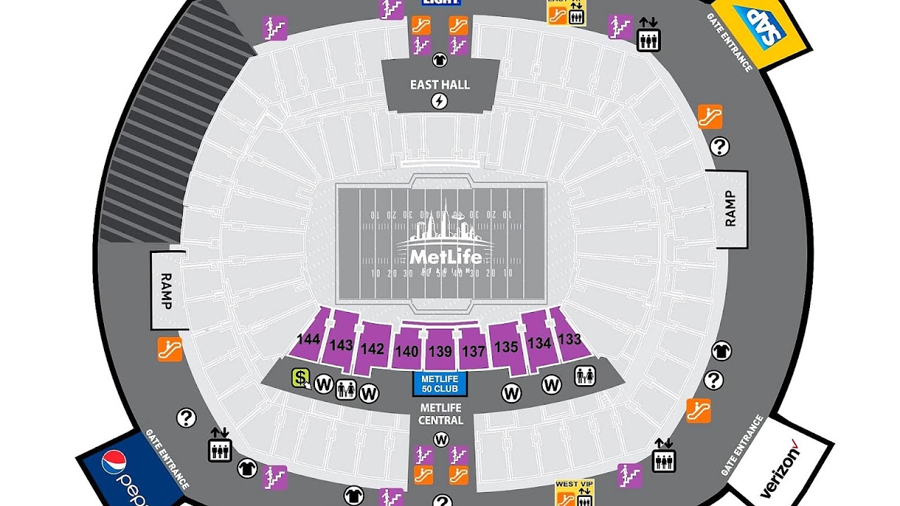 Interactive Seating Chart Metlife Stadium - Stadium Choices