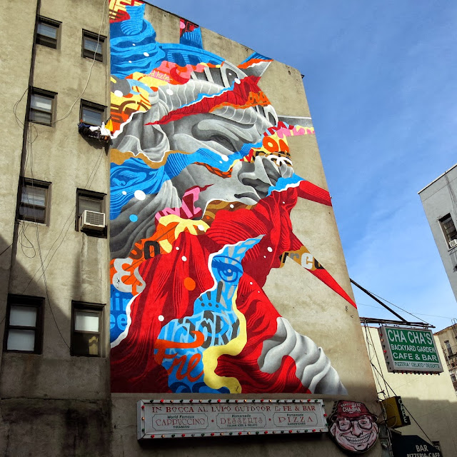 "Liberty" New Street Art By Tristan Eaton For The Lisa Project In New York City, USA. 1