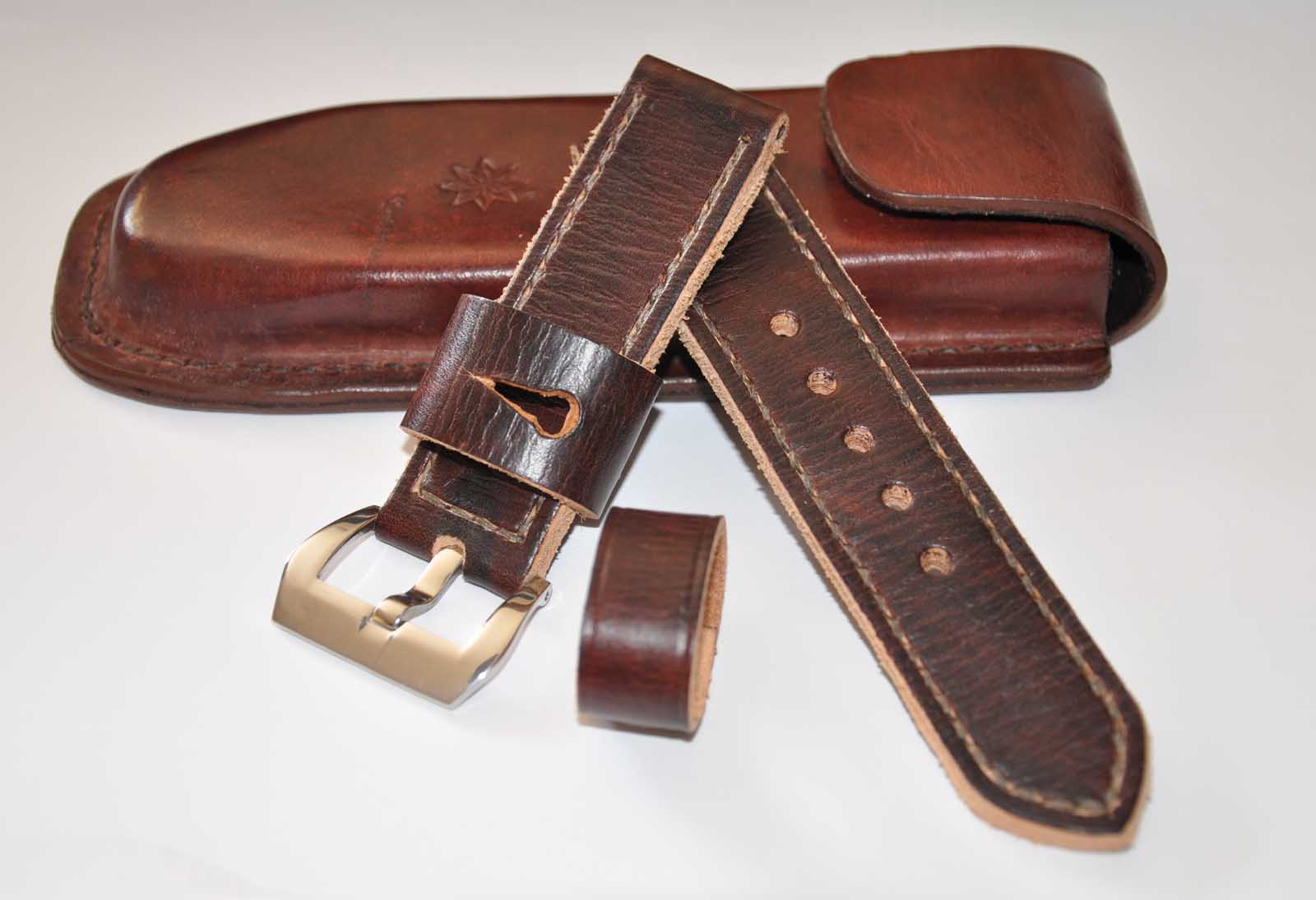 CentaurStraps Handmade leather watch straps Panerai Vintage ammo