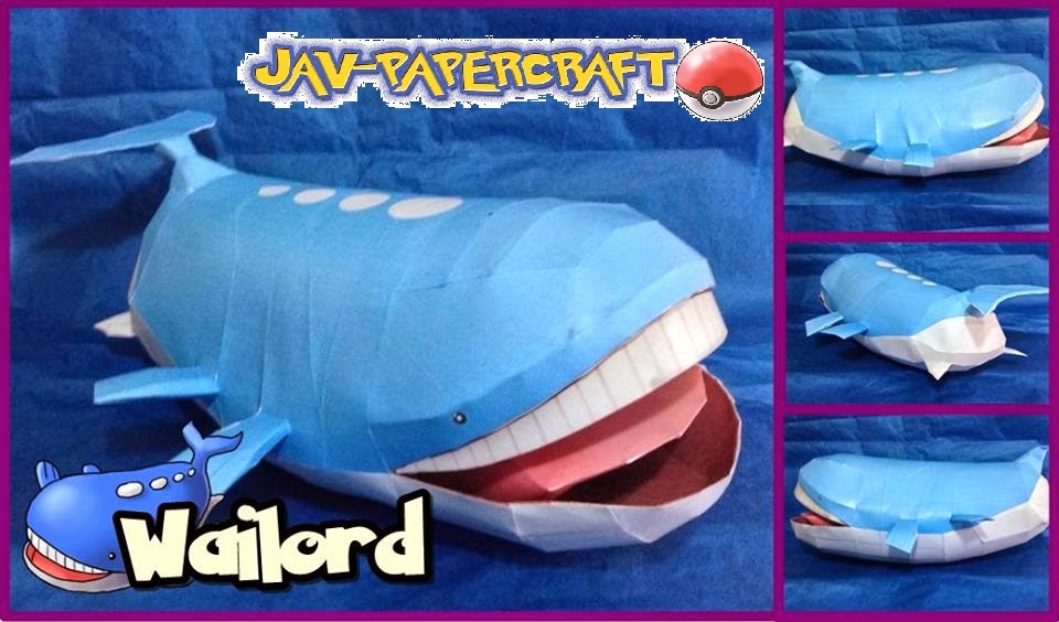 Wailord Paper Model