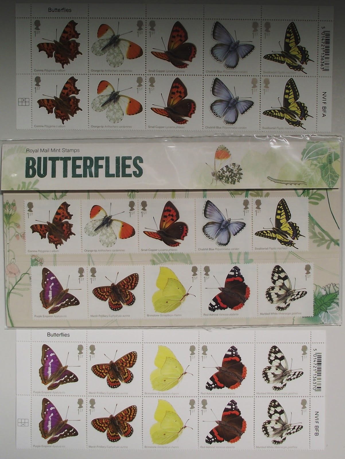 Quartet's stamps and other stuff. Butterflies presentation pack and