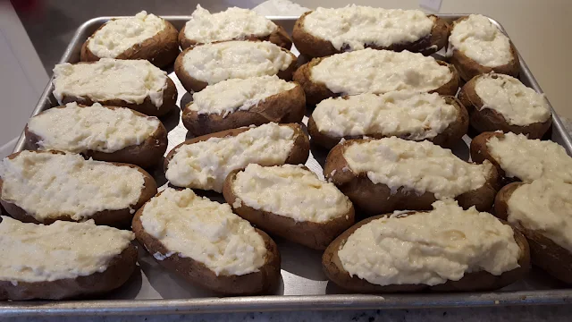 Twice Baked Potatoes Ready to Freeze or Bake
