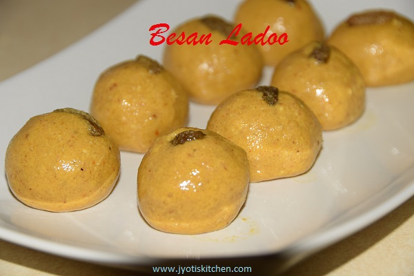 Besan Ladoo Recipe with step by step photo