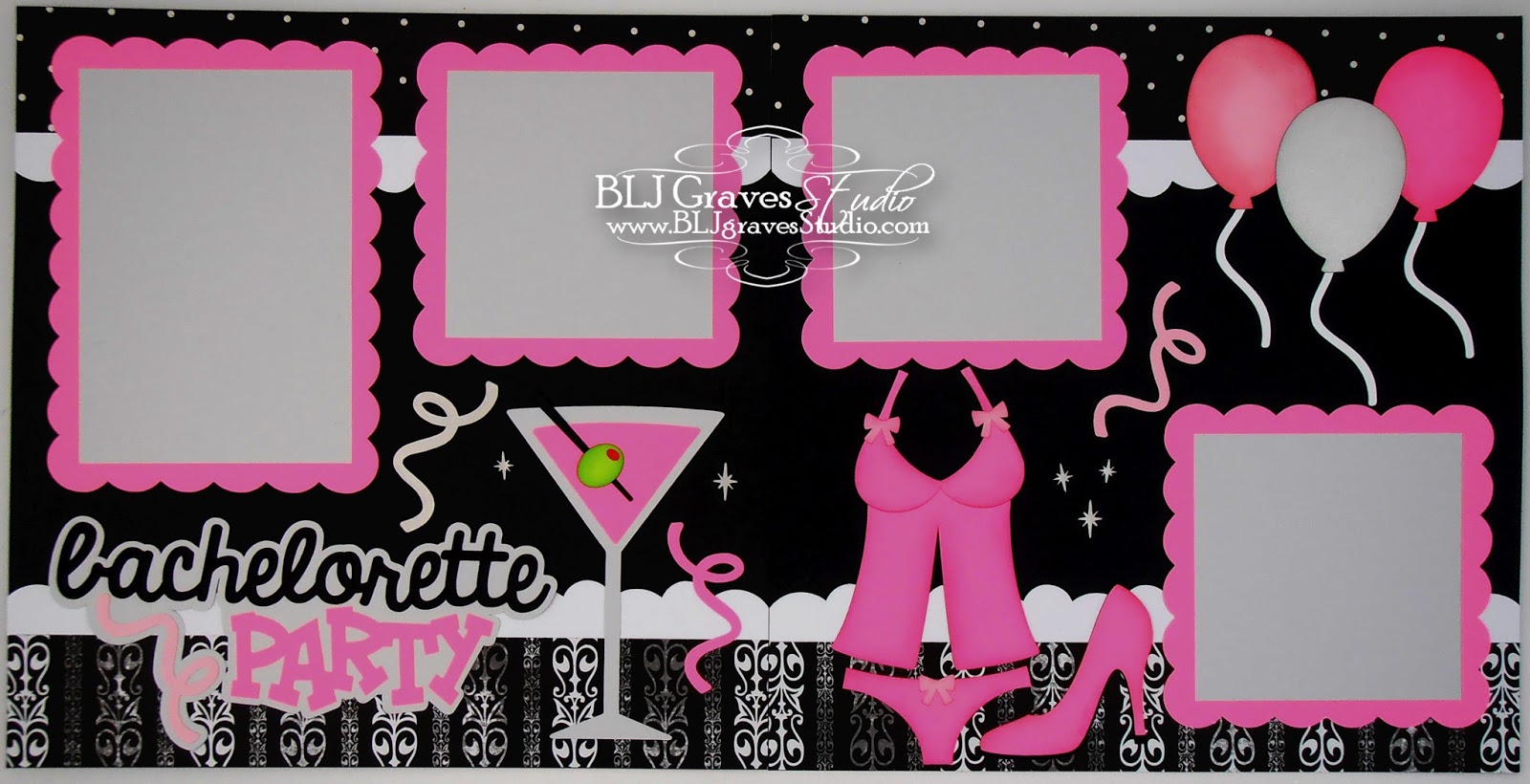 BLJ Graves Studio Bachelorette Party Scrapbook Page