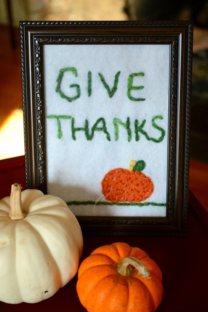 Give Thanks Embroidery