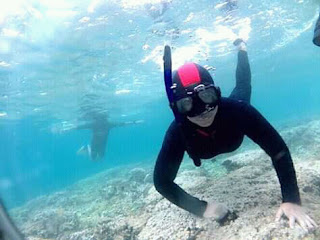 Wisata Pulau Menjangan Bali Barat : Menjajal Snorkeling Bersama Keluarga Lis Chava mencoba diving di Wisata Pulau Menjangan
